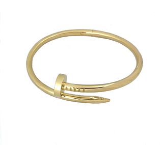 Cartier 18K Yellow Gold Juste Un Clou Nail Bracelet Size 16