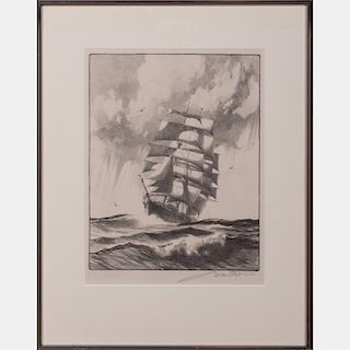 Gordon Grant (1875-1962) Mid-Ocean, Lithograph,