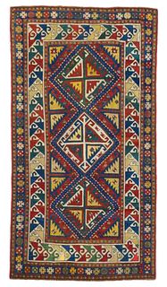 Antique Kazak Rug, 3'6" x 6'6" ( 1.07 x 1.98 M)