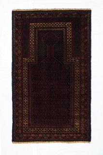 Vintage Afghan Balouch Rug, 3'0'' x 5'0'' ( 0.91 x 1.52 M)