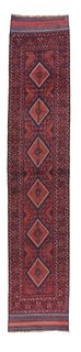 Vintage Afghan Rug, 2'3" x 10'11 ( 0.69 x 3.33 M)