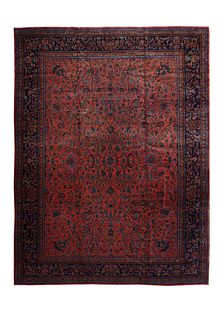 Antique Kashan Rug, 11'7" x 15'3" ( 3.53 x 4.65 M)