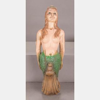 A Reproduction Composite Ship's Figurehead in the Form of a Mermaid, 20th Century.