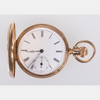 A B.W.C. & Co. 14kt. Yellow Gold Pocket Watch, 20th Century.