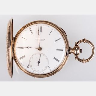 A J. Montandon, Neuchatel Gold Plated Pocket Watch, 20th Century,