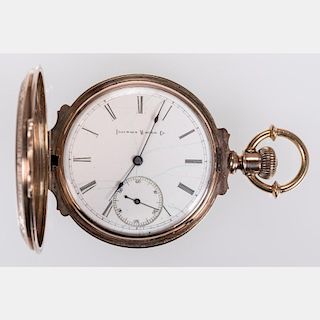An Illinois Watch Company (Springfield) Gold Plated Pocket Watch, 20th Century,