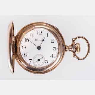 A Hampden Gold Plated Ladies Pocket Watch, 20th Century,