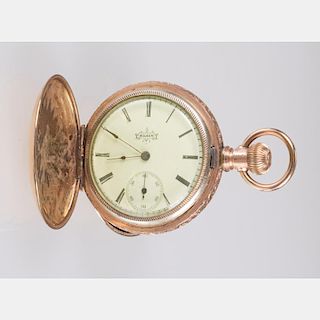 An Elgin Gold Plated Pocket Watch, 20th Century,