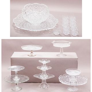 A Miscellaneous Collection of Glass Serving Items, 20th Century,