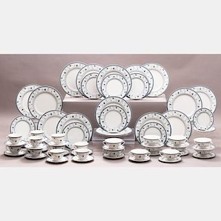 A Royal Doulton Porcelain Dinner Service for Twelve in the Cambridge Pattern, 20th Century,