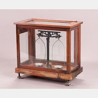 A Short Beam Analytical Balance by Henry Troemner for Arthur H. Thomas, Early 20th Century,