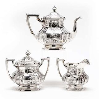 A Dominick & Haff Sterling Silver Tea Set 
