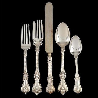 Whiting "King Edward" Sterling Silver Flatware Service 