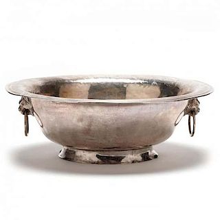18th Century Spanish Colonial Silver Punch Bowl 