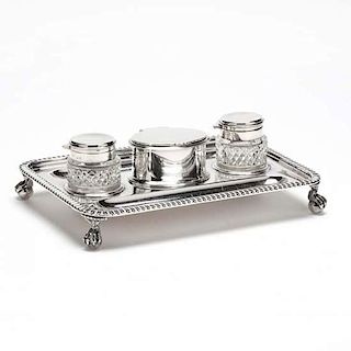 Victorian Silver Ink Stand 