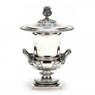George V Sterling Silver Urn with Cover by Mappin & Webb 