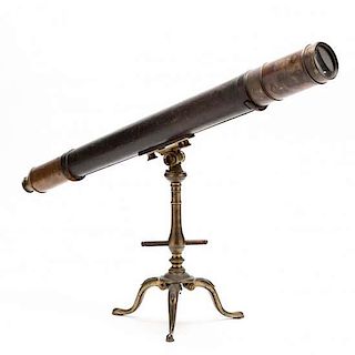 18th Century French Library Telescope on Stand 