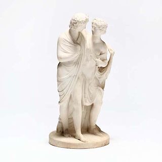 Antique Marble Sculpture of Venus & Adonis 