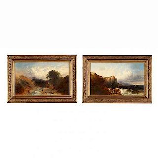 Joseph Horlor (English, 1809-1887), Pair of Landscapes 