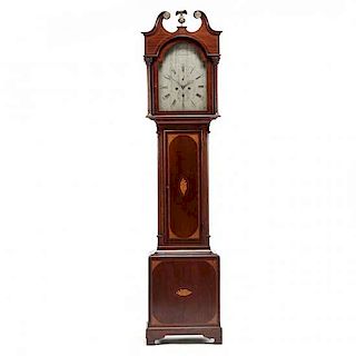 Chris Davie, Linlithgow, Scottish Inlaid Tall Case Clock 