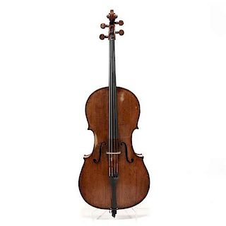19th Century Continental Cello With Manuscript Pressenda Label 