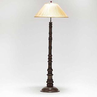 Vintage Chinese Champleve Floor Lamp 