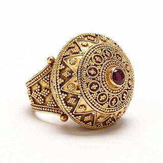 22KT Gold and Ruby Ring, LaLaounis 