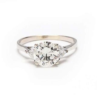 14KT White Gold Diamond Ring 