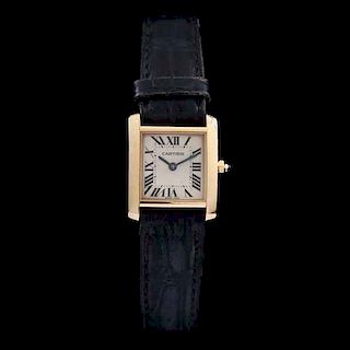 Lady's Vintage 18KT Tank Watch, Cartier 