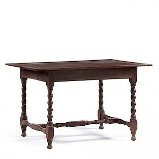 Virginia William and Mary Stretcher Base Tavern Table 