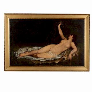 An Antique Painting of an Odalisque 