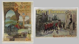 Two Vintage Irish Color Lithograph Posters.