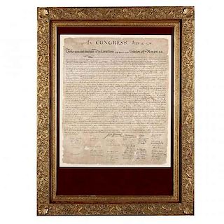Very Rare Anastatic Declaration of Independence Broadside 