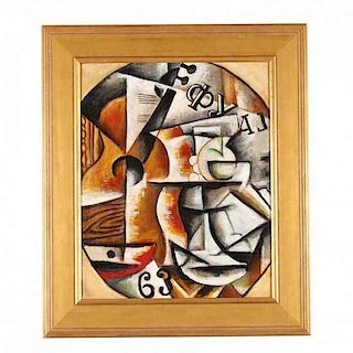 Cubist Still Life with Guitar 