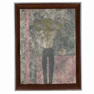 Rufino Tamayo (Mexican, 1899-1991), Hombre con Brazos Sobre La Cabeza (Man with Arms Over His Head) 