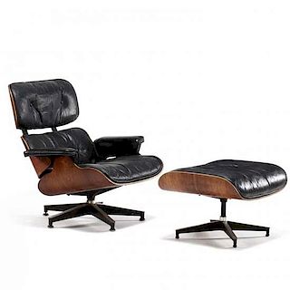 Charles Eames, 670/671 Vintage Lounge Chair and Ottoman 