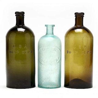Three Civil War Medicine Bottles 