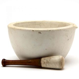 Two Vintage Stoneware Mortar and Pestle Sets 