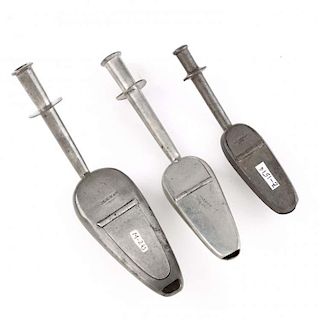 Three English Gibson Type Medicine Spoons 