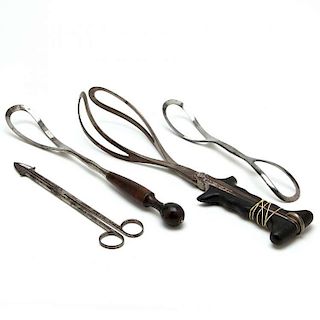 Four Antique Obstetric Instruments, Late 19th Century 