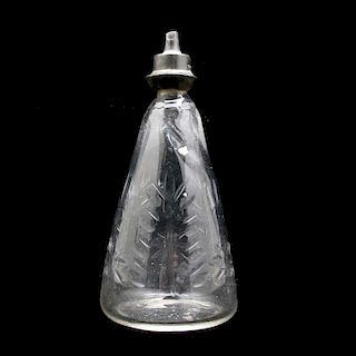 Conical Cut Glass Nursing Bottle 