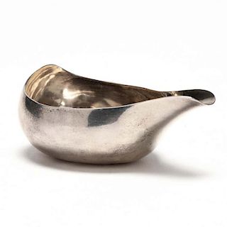 An 18th Century English Silver Pap Boat 