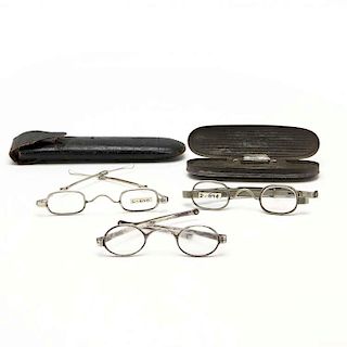 Three Pair of Antique Eyeglasses 
