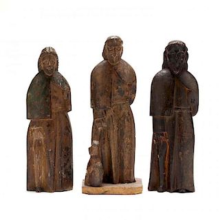 Three Similar Statues of St. Roch 