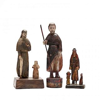 Three Carved Figures of St. Roch 