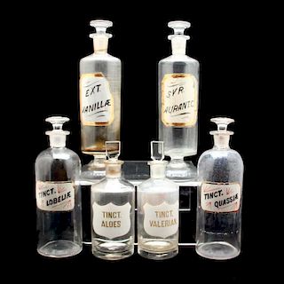 Three Pair of Apothecary Bottles 