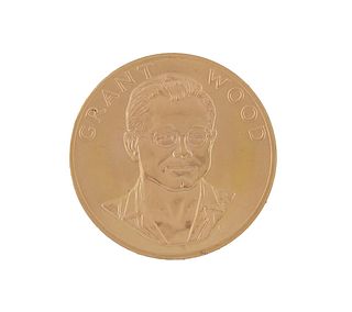 1980 Grant Wood US "American Arts Commemorative" Series 1oz Gold Coin, Wt.- 34.4 grams.