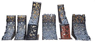 Group of Ten Decorative Iron Brackets, 20th c., of L-shape