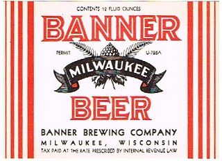 1933 Banner Beer 12oz Label Milwaukee, Wisconsin