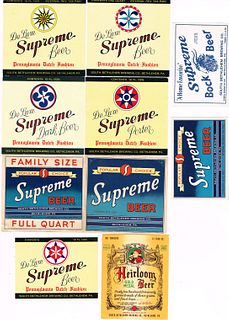 Lot of 10 Unused 1940s-50s Beer Labels Bethlehem, Pennsylvania